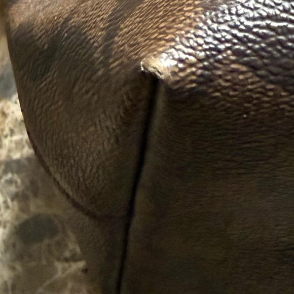 Coach Signature Large City Zip Tote Bag Brown Black Gold Hardware - Picture 10 of 15